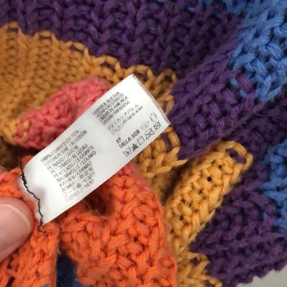 XS American Apparel Stripped Color-Block Sweater - Picture 4 of 5